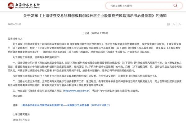 易配资 科创板重磅！刚刚，上交所发布！还回答了记者问题