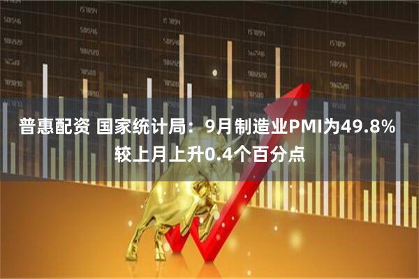 普惠配资 国家统计局：9月制造业PMI为49.8% 较上月上升0.4个百分点