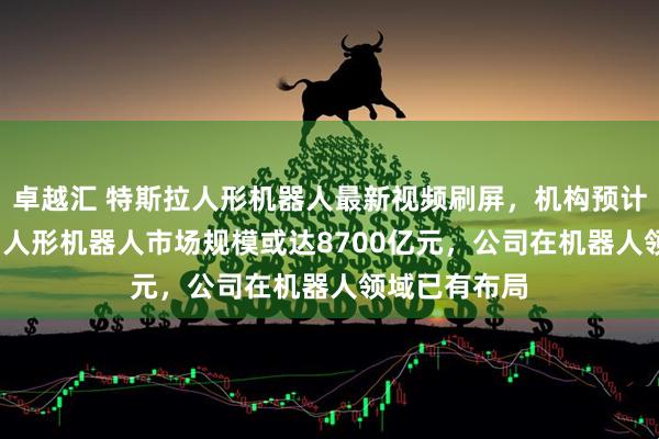卓越汇 特斯拉人形机器人最新视频刷屏，机构预计2030年中国人形机器人市场规模或达8700亿元，公司在机器人领域已有布局