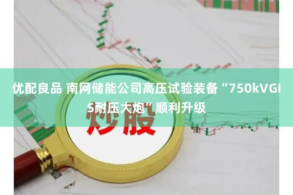 优配良品 南网储能公司高压试验装备“750kVGIS耐压大炮”顺利升级